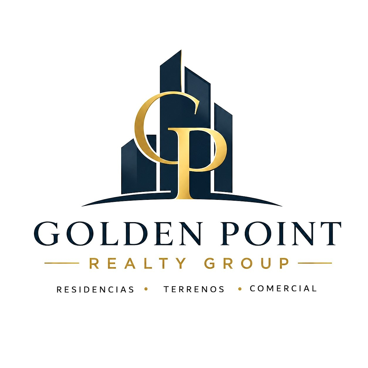 La imagen es el logotipo de Golden Point Realty Group.